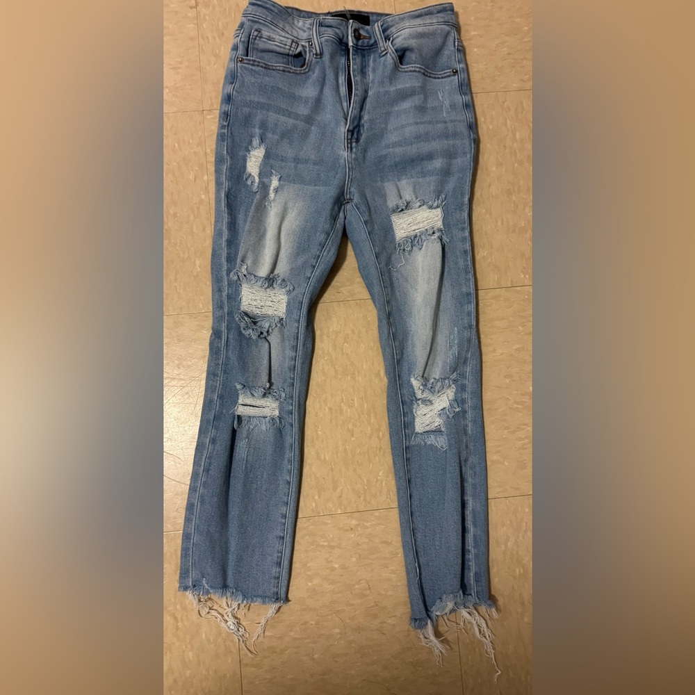 Distressed Blue Jeans for Women